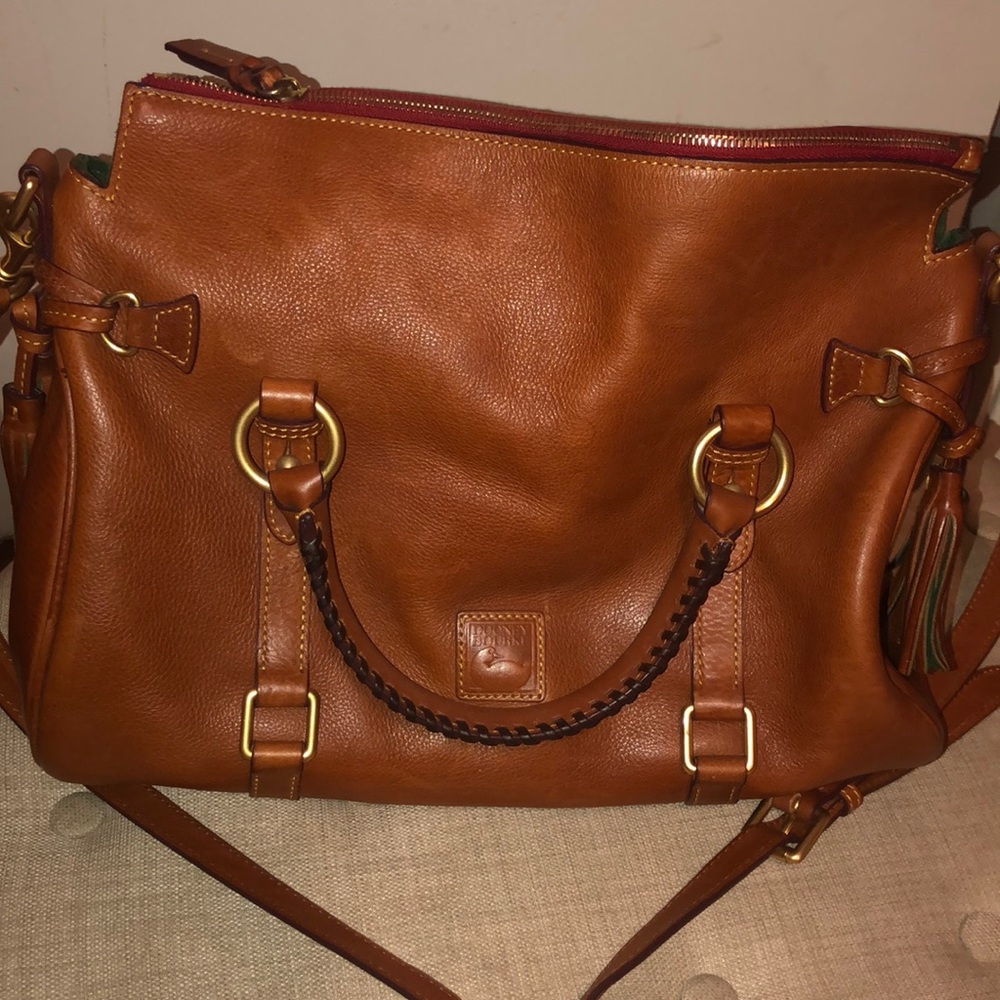 Donney & Bourke Large Florentine Leather Satchel - Picture 3 of 7